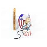 Plaster and stained glass American angel light
