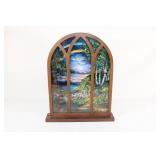 Decorative Table Top Stained Glass Nature Scene