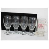 Etched Anheuser Busch Glasses, Bud Glass