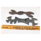 Two antique Hawk Eye/Marshal wrenches