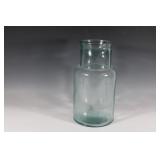 Large Green Glass Canister