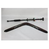 Wood Bommerang and Blow Dart Gun