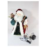 Fiber Optic Santa Claus Tree Topper - works