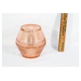 Pink Depression glass Fairy Lamp