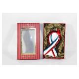 Waterford Red, White and Blue Ribbon Ornament