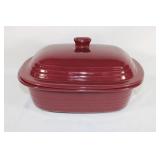 Pampered Chef Maroon Deep Covered Baker