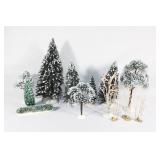 Lot of Lemax Bottle Brush Trees etc.