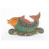 Wood Fish Wall Hanging Coat Rack
