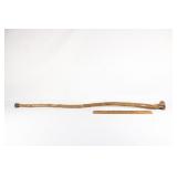 Hand carved wooden cane