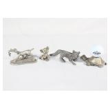 Lot of Pewter Figurines - Little Gallery, Fort etc