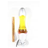 Metal base red lava lamp
