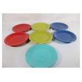 lot of 7 Fiesta Ware 7 1/4 Plates - various colors