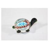 Millifiori Art Glass Turtle Paperweight