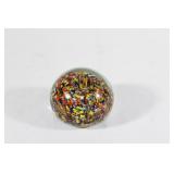 Multi-color confetti Art Glass Paperweight