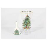 Spode Christmas Tree Vase and Bell