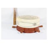 VTG Nautical themed glass and wood light fixture