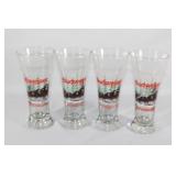 1989 Budweiser Clydesdale Holiday Beer Glasses