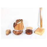 Hand carved book box,turtle box,husk basket etc