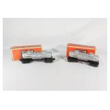 Pair of Lionel Sunoco Train Tanker Cars w/Boxes