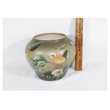 VTG Tropical style ceramic vase w/Parrot