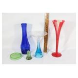 Large lot of VTG colored glass-Vaseline glass,