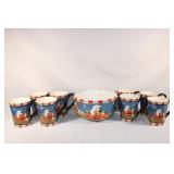 Set of Halloween Dishes - Bowl with 8 Coffee Mugs