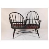 Vintage Wood Windsor Tete a Tete Doll Chair