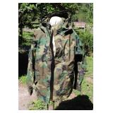 Cammo Cold Weather Parka - Lined, Hooded Size L