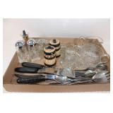 Lot of Kitchen Items - VTG Flatware, Glasswares ec