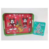 Disney Christmas Serving Tray,  and Tin