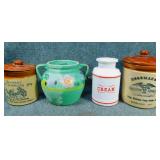 4 Stoneware Pots