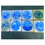 8 Collectable Porsgrunds Mini-Plates