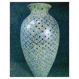 21in Mosaic Glass Vase