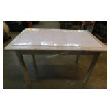 White Tile Inlayed Dining Room Table