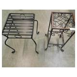 Two Metal Side Tables