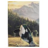 Breaching Orca by Lee Kromschroeder