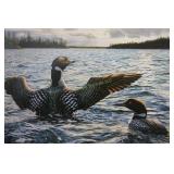 Rough Water Loons II by Bruce Miller