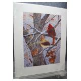 Misty Morning - Cardinals by Jeff Renner