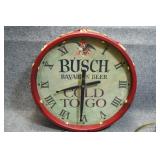 Vintage Anheuser Busch Drum Clock