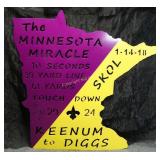 MN Vikings Plasma Cut Metal Wall Art Purple
