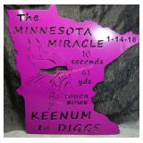 MN Vikings Plasma Cut Metal Wall Art Purple