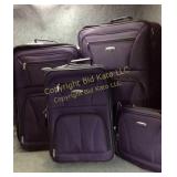 New Purple Rockland Luggage Set