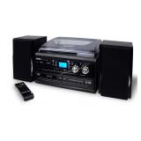 Jensen 3-Speed Turntable 2-CD System