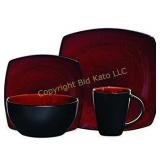 Gibson Soho Lounge 16-Piece Square Dinnerware Set