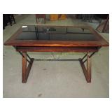 Desk, Wood/Glass