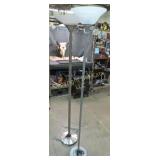 2 Modern Floor Lamps - Chrome & Aluminum