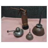 Small Antique Metal Oil Cans