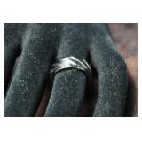 Mens Black Titanium Ring, size 4