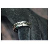 Mens Cobalt Fiber Center Ring, size 14