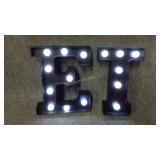 9" Light Up Letters...ET....